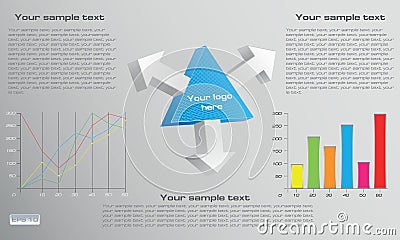 Economic scheme pattern, chart, netw Vector Illustration