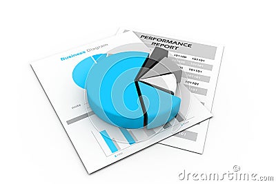 Economical business diagram Cartoon Illustration