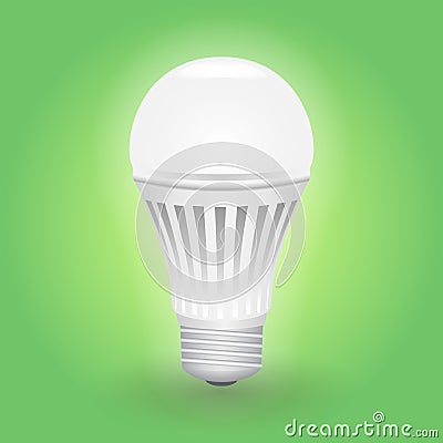Economical LED light bulb. Save energy lamp. Vector Illustration