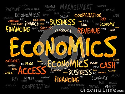 ECONOMICS word cloud Stock Photo