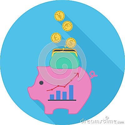 Economy Flat Icon Vector Illustration