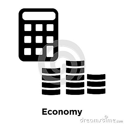 Economy icon vector isolated on white background, logo concept o Vector Illustration