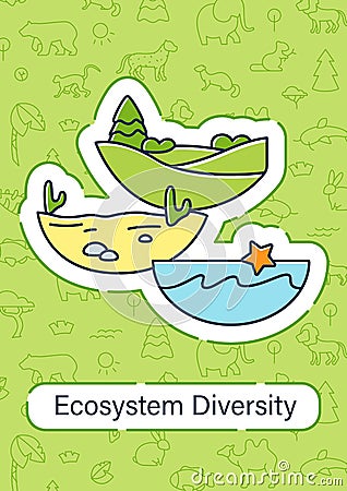 Ecosystem diversity brochure Vector Illustration