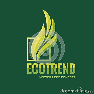 Ecotrend - vector logo template concept illustration. Nature leaves abstract sign. Bio product symbol. Design element Vector Illustration