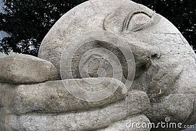 Ecoute sculpture Stock Photo