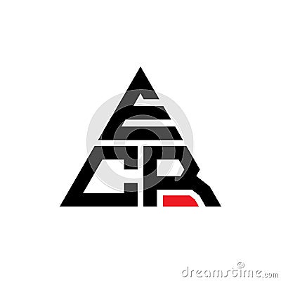 ECR triangle letter logo design with triangle shape. ECR triangle logo design monogram. ECR triangle vector logo template with red Vector Illustration