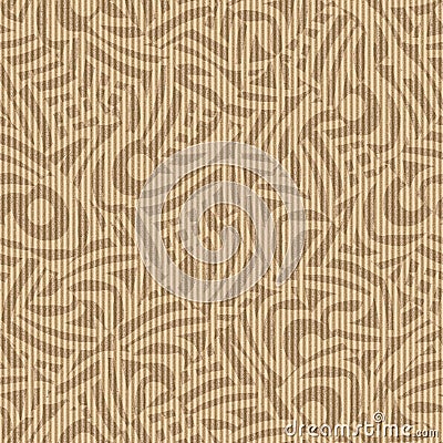 Ecru recycled corrugated pulp card paper texture. Ribbed plain neutral brown kraft material. Eco packaging, shipping and Stock Photo