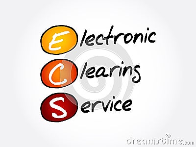 ECS - Electronic Clearing Service acronym Stock Photo