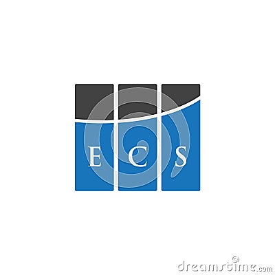 ECS letter logo design on WHITE background. ECS creative initials letter logo concept. ECS letter design Vector Illustration