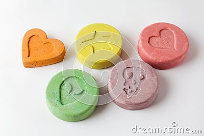 Ecstasy pills Stock Photo