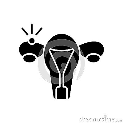 Ectopic pregnancy black glyph icon Vector Illustration