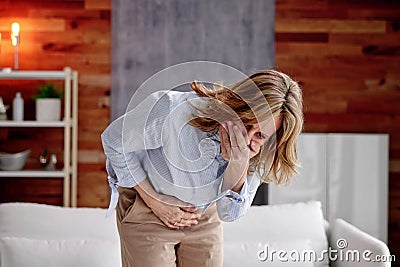 Ectopic Pregnancy And Nausea Stock Photo
