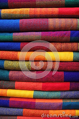 Ecuador colorful textile Stock Photo