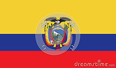 Ecuador flag image Vector Illustration