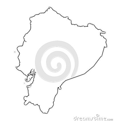 Ecuador outline map Stock Photo