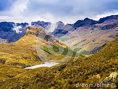 Ecuador, scenic landscape in Cajas National Park Stock Photo