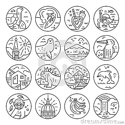 Ecuador symbols Vector Vector Illustration