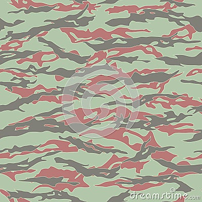 Ecuador Tiger stripe Camouflage seamless patterns Vector Illustration