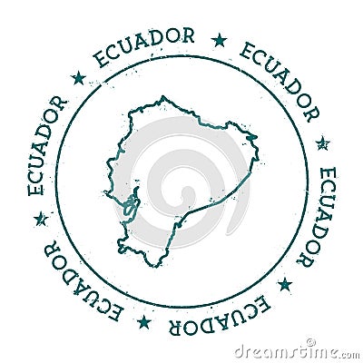 Ecuador vector map. Vector Illustration