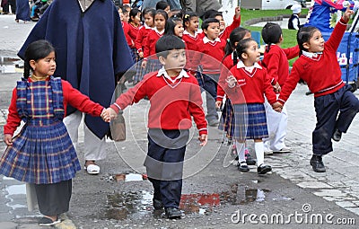 Ecuadorian School Children Editorial Stock Photo
