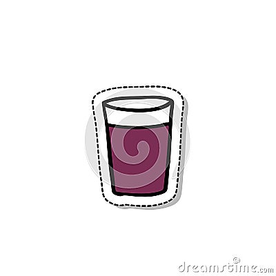 Ecuadorian traditional drink called Colada Morada doodle icon, vector illustration Cartoon Illustration