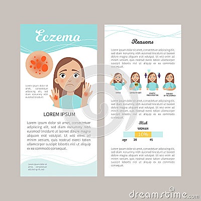 Eczema infographic Vector Illustration