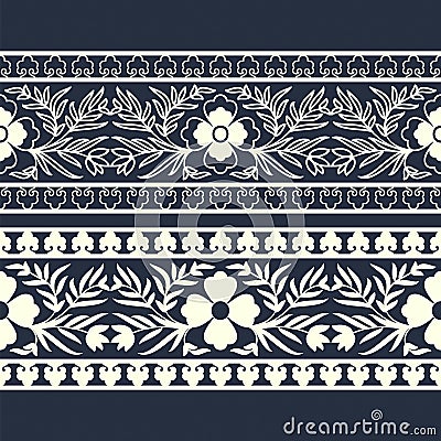 Vector eastern florish border template. design for covers, print, woodblock, cards Vector Illustration
