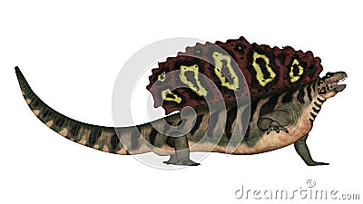 Edaphosaurus prehistoric animal roaring - 3D render Stock Photo