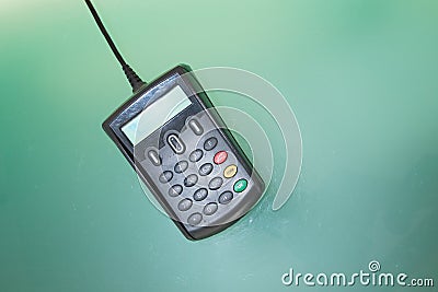 EDC machine for credit card payment bank terminal in Store Stock Photo