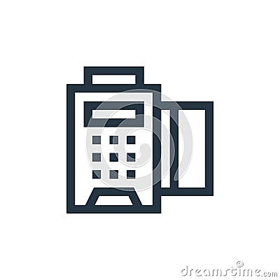 EDC vector icon isolated on white background. Outline, thin line EDC icon for website design and mobile, app development. Thin Vector Illustration