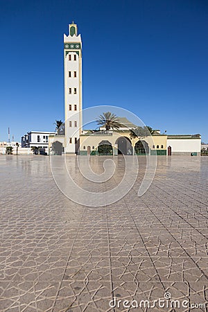 Eddarham Mosque in Dakhla Stock Photo
