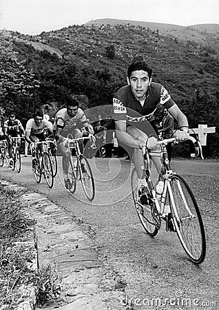 Eddy Merckx at the Cycling Tour of Italy Editorial Stock Photo