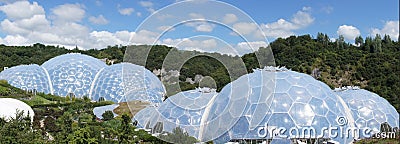 Eden Project biomes in St. Austell Cornwall Stock Photo