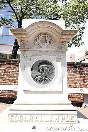 Edgar Allan Poe Grave Stock Photo