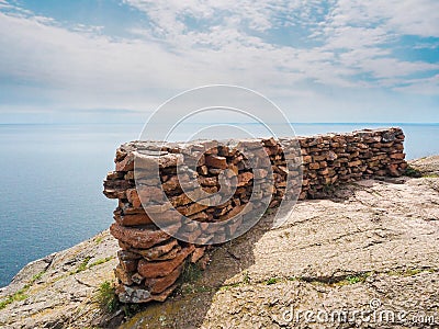 Edge of the Cliff at Palisade Head Stock Photo