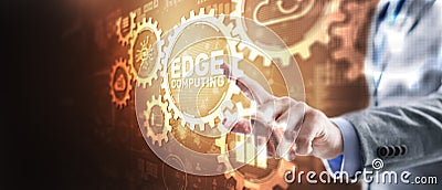 Edge computing. Distributed computing on devices. Concept Technology Stock Photo
