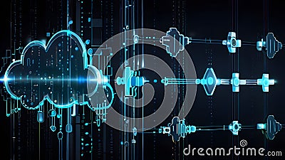 Abstract digital technology UI futuristic HUD virtual interface elements Sci- Fi modern user motion graphic. Stock Photo