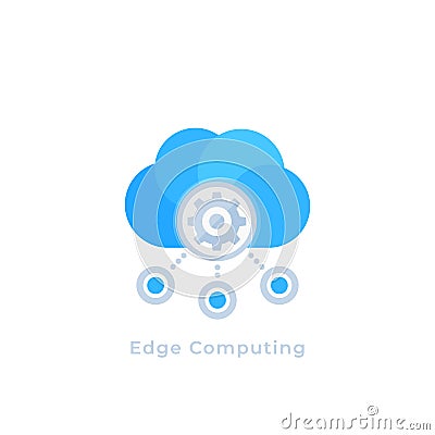 Edge Computing vector icon Vector Illustration