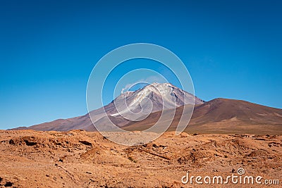 Putana Volcano in the Siloli Desert Stock Photo