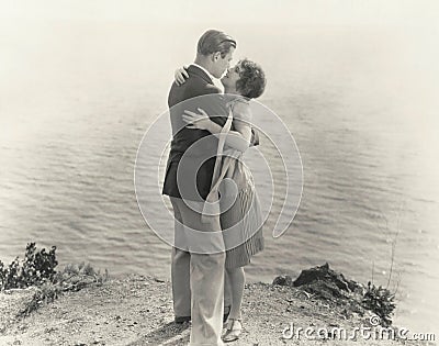 On the edge of romance Stock Photo