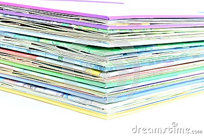 Edge of the stack of colored paper Cartoon Illustration