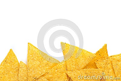 Edge of tortilla chips Stock Photo