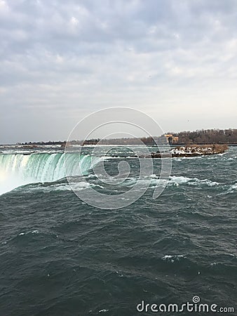 Edge of the waterfall Stock Photo