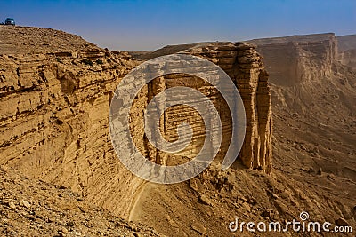 Edge of the World, a popular tourist destination near Riyadh, Saudi Arabia Stock Photo