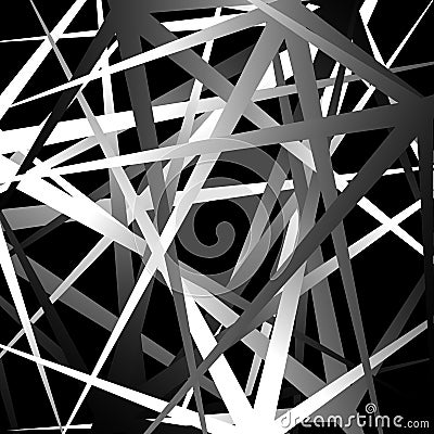 Edgy, pointed random overlapping shapes. Abstract art. Vector Illustration