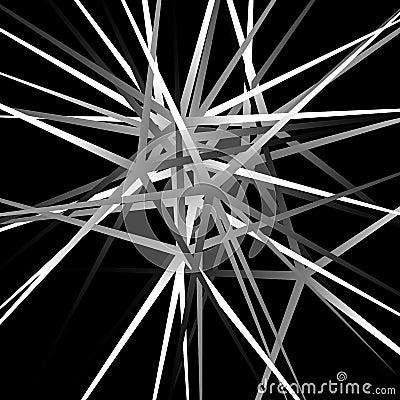 Edgy, pointed random overlapping shapes. Abstract art. Vector Illustration
