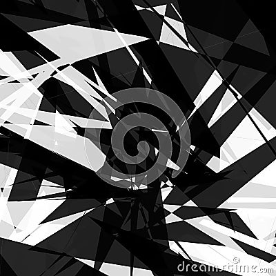 Edgy, rough geometric pattern. Irregular, chaotic random shapes. Vector Illustration