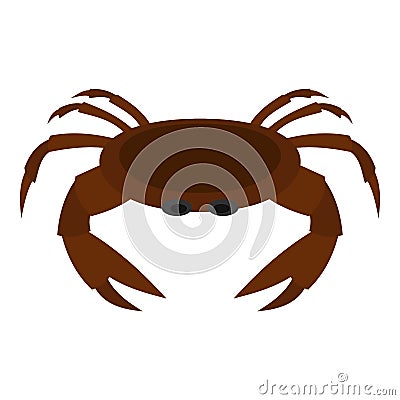 Edible brown crab icon isolated Vector Illustration