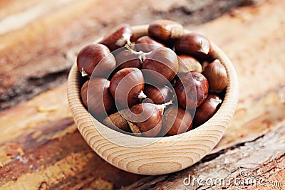 Edible chestnuts Stock Photo