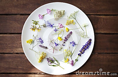 Edible Flowers Stock Photo